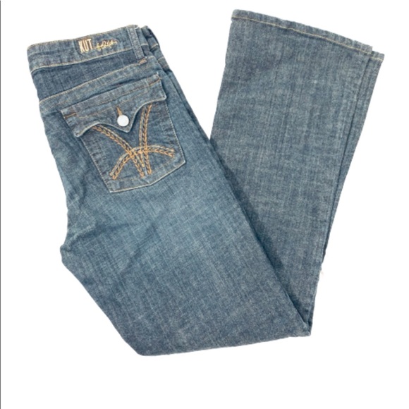 Kut from the Kloth Blue Denim Flare Jeans … - Picture 1 of 7